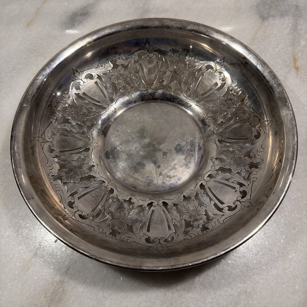 HMC Silverplate Round Bowl Sheffield Design 001